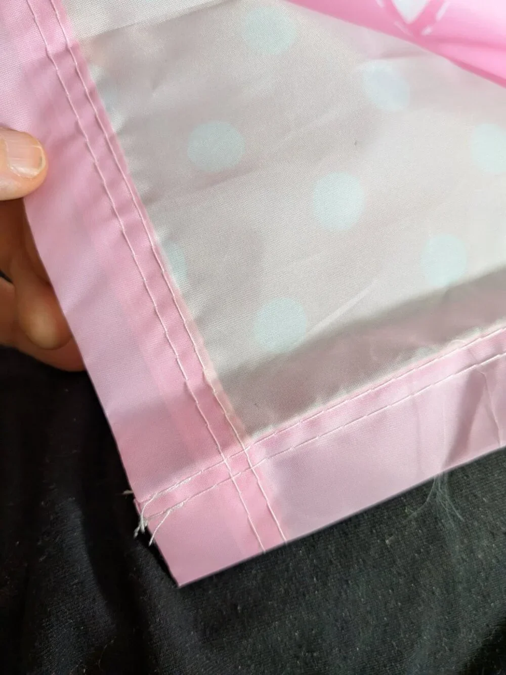 VTG It's A Girl Garden Flag Large Banner Pink Teddy Bear Polka Dot Baby Shower
